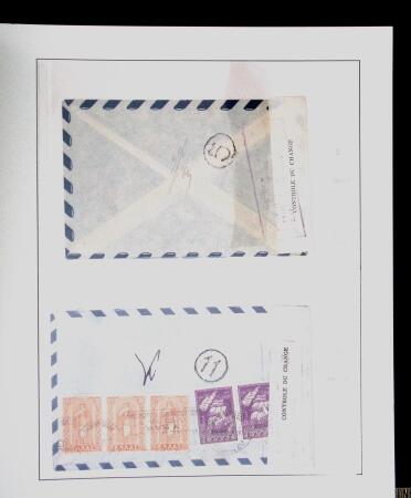 1918-1964 Collection of covers with "CONTROLE DES CHANGE"