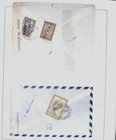 1918-1964 Collection of covers with "CONTROLE DES CHANGE"