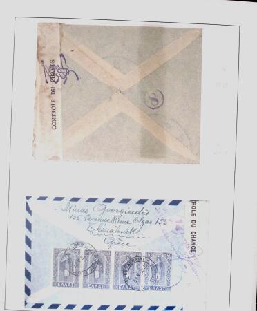 1918-1964 Collection of covers with "CONTROLE DES CHANGE"