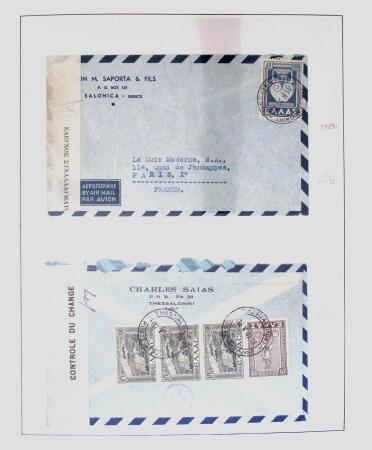 1918-1964 Collection of covers with "CONTROLE DES CHANGE"