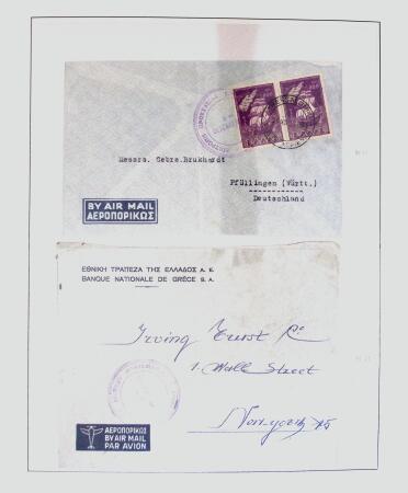 1918-1964 Collection of covers with "CONTROLE DES CHANGE"