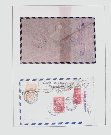 1918-1964 Collection of covers with "CONTROLE DES CHANGE"