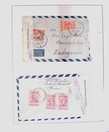 1918-1964 Collection of covers with "CONTROLE DES CHANGE"