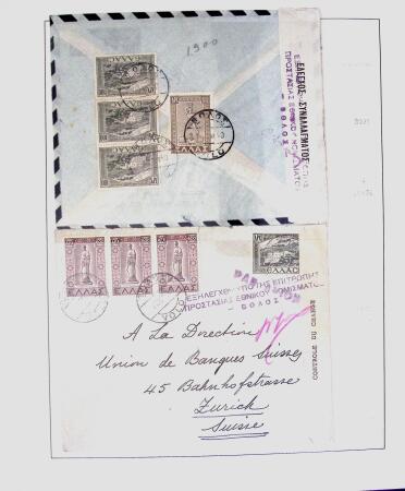 1918-1964 Collection of covers with "CONTROLE DES CHANGE"