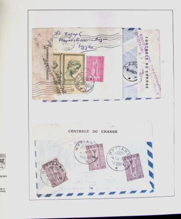 1918-1964 Collection of covers with "CONTROLE DES CHANGE"