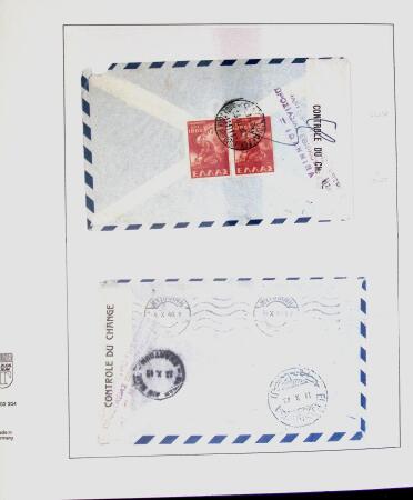 1918-1964 Collection of covers with "CONTROLE DES CHANGE"
