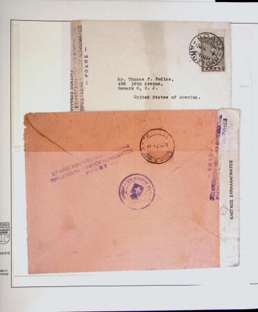 1918-1964 Collection of covers with "CONTROLE DES CHANGE"