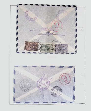 1918-1964 Collection of covers with "CONTROLE DES CHANGE"