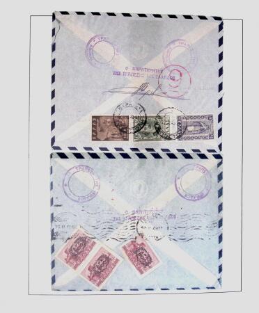 1918-1964 Collection of covers with "CONTROLE DES CHANGE"
