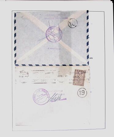 1918-1964 Collection of covers with "CONTROLE DES CHANGE"