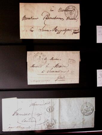 1726-1890 Collection de marques postales et cachets