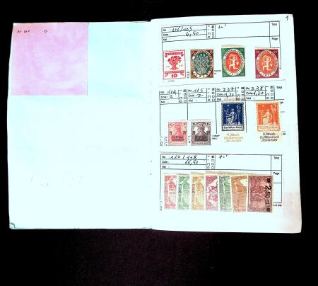 1919-45 Two approval booklets with never hinged material