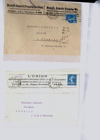 1855-1930, Environ 80 lettres et documents en deux