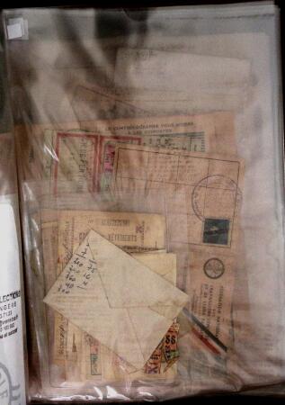 FISCAUX Album avec papiers timbres dont non utilisés,