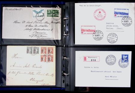 1863- 1980 2 classeurs de lettres de Suisse dont quelques