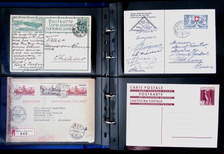 1863- 1980 2 classeurs de lettres de Suisse dont quelques