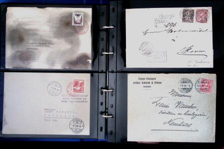 1863- 1980 2 classeurs de lettres de Suisse dont quelques