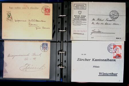 1863- 1980 2 classeurs de lettres de Suisse dont quelques