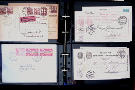 1863- 1980 2 classeurs de lettres de Suisse dont quelques