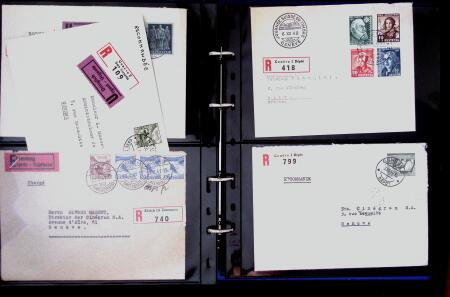 1863- 1980 2 classeurs de lettres de Suisse dont quelques