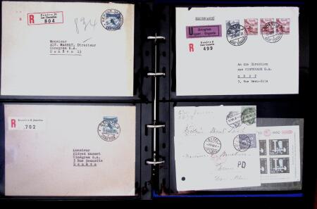 1863- 1980 2 classeurs de lettres de Suisse dont quelques