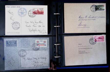 1863- 1980 2 classeurs de lettres de Suisse dont quelques