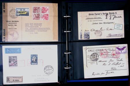 1863- 1980 2 classeurs de lettres de Suisse dont quelques