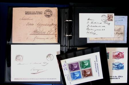 1863- 1980 2 classeurs de lettres de Suisse dont quelques