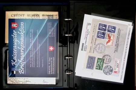 1863- 1980 2 classeurs de lettres de Suisse dont quelques