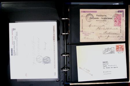 1863- 1980 2 classeurs de lettres de Suisse dont quelques