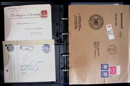 1863- 1980 2 classeurs de lettres de Suisse dont quelques