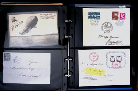 1863- 1980 2 classeurs de lettres de Suisse dont quelques