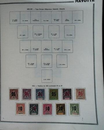 1859-1966 Fabuleuse collection de timbres neufs des colonies françaises montée sur 11 albums Thiaude, et doubles en 2 classeurs, depuis les Colonies générales jusqu'à Wallis et Futuna