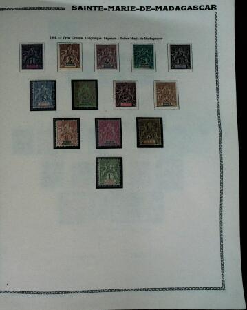 1859-1966 Fabuleuse collection de timbres neufs des colonies françaises montée sur 11 albums Thiaude, et doubles en 2 classeurs, depuis les Colonies générales jusqu'à Wallis et Futuna