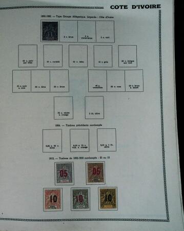 1859-1966 Fabuleuse collection de timbres neufs des colonies françaises montée sur 11 albums Thiaude, et doubles en 2 classeurs, depuis les Colonies générales jusqu'à Wallis et Futuna