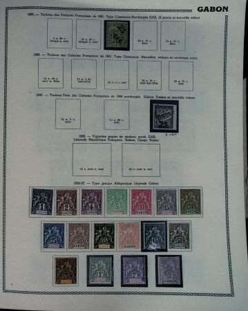 1859-1966 Fabuleuse collection de timbres neufs des colonies françaises montée sur 11 albums Thiaude, et doubles en 2 classeurs, depuis les Colonies générales jusqu'à Wallis et Futuna
