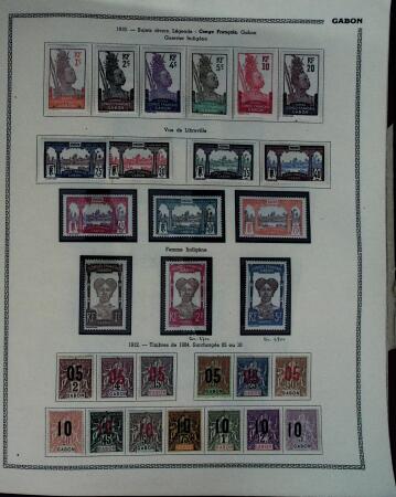1859-1966 Fabuleuse collection de timbres neufs des colonies françaises montée sur 11 albums Thiaude, et doubles en 2 classeurs, depuis les Colonies générales jusqu'à Wallis et Futuna
