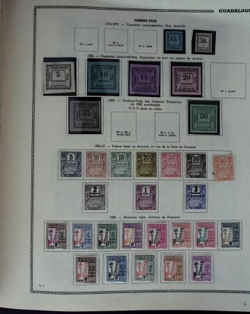 1859-1966 Fabuleuse collection de timbres neufs des colonies françaises montée sur 11 albums Thiaude, et doubles en 2 classeurs, depuis les Colonies générales jusqu'à Wallis et Futuna