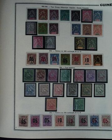 1859-1966 Fabuleuse collection de timbres neufs des colonies françaises montée sur 11 albums Thiaude, et doubles en 2 classeurs, depuis les Colonies générales jusqu'à Wallis et Futuna