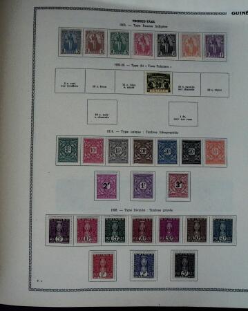 1859-1966 Fabuleuse collection de timbres neufs des colonies françaises montée sur 11 albums Thiaude, et doubles en 2 classeurs, depuis les Colonies générales jusqu'à Wallis et Futuna