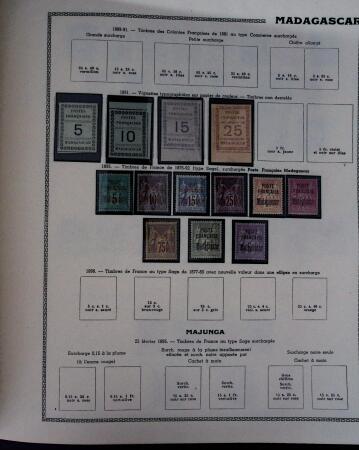1859-1966 Fabuleuse collection de timbres neufs des colonies françaises montée sur 11 albums Thiaude, et doubles en 2 classeurs, depuis les Colonies générales jusqu'à Wallis et Futuna
