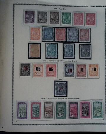1859-1966 Fabuleuse collection de timbres neufs des colonies françaises montée sur 11 albums Thiaude, et doubles en 2 classeurs, depuis les Colonies générales jusqu'à Wallis et Futuna