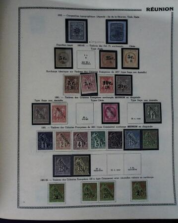 1859-1966 Fabuleuse collection de timbres neufs des colonies françaises montée sur 11 albums Thiaude, et doubles en 2 classeurs, depuis les Colonies générales jusqu'à Wallis et Futuna