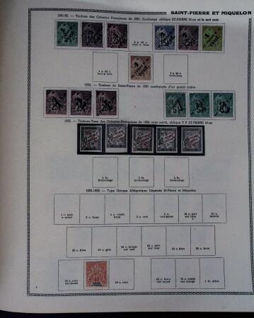 1859-1966 Fabuleuse collection de timbres neufs des colonies françaises montée sur 11 albums Thiaude, et doubles en 2 classeurs, depuis les Colonies générales jusqu'à Wallis et Futuna