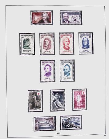 1849-1981 Collection de France en 3 classeurs Safe,
