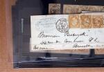 1850-90, Petit ensemble de classiques, timbres et lettres,