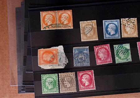 1850-90, Petit ensemble de classiques, timbres et lettres,