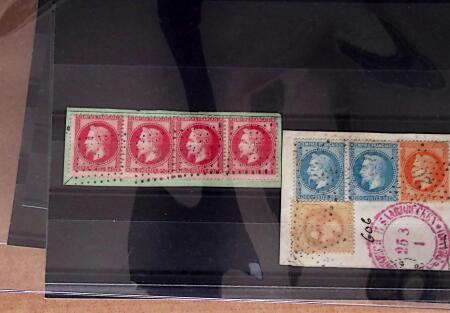1850-90, Petit ensemble de classiques, timbres et lettres,
