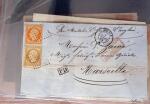 1850-90, Petit ensemble de classiques, timbres et lettres,