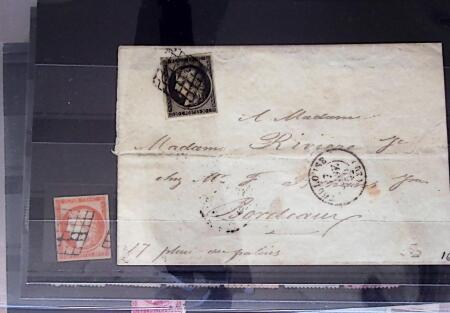 1850-90, Petit ensemble de classiques, timbres et lettres,